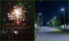FOTO // Încă într-un sat din raionul Fălești, Partidul „ȘOR” a aprins lumina stradală